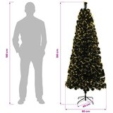  Svjetlovodno božićno drvce 180 cm 24 LED lampica Topla bijela Slike