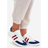 Zazoo N1068 Leather Low Sneakers Women White-Navy | Shoptok.si