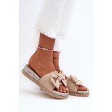 Boto FK1 Women's Platform Sandals with Bow Beige Aflia | shoptok.hr