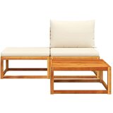 vidaXL 3-dijelna set vrtnih sofa s jastucima masivno bagremovo drvo | shoptok.hr