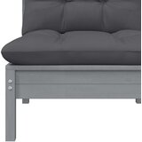  Srednja vrtna sofa s antracit jastucima masivna borovina siva | shoptok.hr