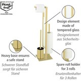 Wenko 26034100 - set za WC RIVALTA 18x70 cm nerđajući čelik/zlatna/bela/crna | Eponuda.com