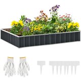 HOMESTAR Dvignjen vrtni gred T-oblike 258x90x30 cm siva, (5000228407) Cene