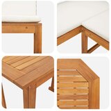 4-delni vrtni jedilni set iz trdnega akacijevega lesa | Shoptok.si