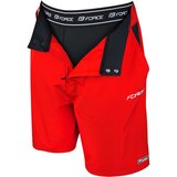 Force Men's Blade MTB Bib Shorts with Removable Chamois Red, S cene