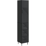 vidaXL Set ormara 2 kom. 33 x 34 5 x 90 cm Konstruirano drvo Crna - Crna | shoptok.hr