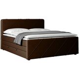 MID.YOU POSTELJA BOXSPRING 180 cm x 200 cm , les, kovina, tekstil rjava Cene