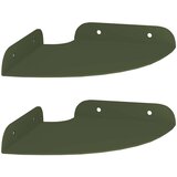  Lebdeća polica s policom 2 pcs Maslinasto zelena 15 x 15 x 2 cm | shoptok.hr
