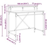 vidaXL Miza Črna Orehovina 100 x 50 x 90 cm Konstruiran les | Shoptok.si