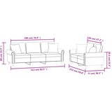  2-dijelni set sofa s jastucima tamnosivi baršunasti | shoptok.hr