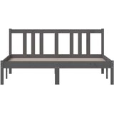  Za krevet od masivnog drva sivi 140 x 190 cm | shoptok.hr