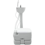  Kamperski WC set 2 pcs Siva i bijela Polietilen Visoke Gustoće | shoptok.hr