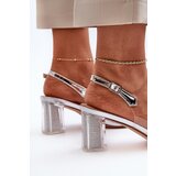 S. BARSKI Transparent Sandals with Silver Embellishment D&A | shoptok.hr