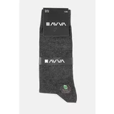 Avva Men's Anthracite Plain Bamboo Socks