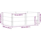 vidaXL Vrtna sadilica smeđa 150x100 cm od borovine | shoptok.hr