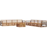  Set vanjskih sofa 9 kom. Prirodna Čvrsto drvo akacije | shoptok.hr