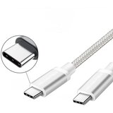 Optimus usb c data kabel (1m, usb-c na usb-c 3.1 gen 2, pleteni/najlon, bijeli) | shoptok.hr