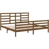  Posteljni okvir medeno rjav iz trdnega lesa 200x200 cm, (20643725) | Shoptok.si