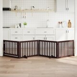 vidaXL Vrata za pse s vratašcima 4 panela sklopiva 320 cm drvo topole | shoptok.hr
