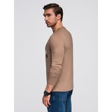 Ombre Men's urban print longsleeve - light brown | Shoptok.si