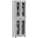  Highboard FLORIN Siva Sonoma 60 x 35 x 182 cm Konstruirano drvo | shoptok.hr