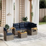 vidaXL 6-dijelni set vrtnih sofa od poliratana s jastucima sivi | shoptok.hr