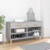 vidaXL Omarica za čevlje siva sonoma 102x35x55 cm konstruiran les Cene