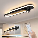 Nettlife Zatemnljiva LED stropna svetilka z 1 stropnim reflektorjem in daljinskim upravljalnikom, moderna 46W črna kuhinja, (22116692) | Shoptok.si