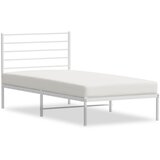 vidaXL Kovinski posteljni okvir z vzglavjem bel 80x200 cm, (20642811) Cene