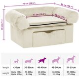 SOFA za pse s ladicom krem 75 x 50 x 38 cm plišana | shoptok.hr