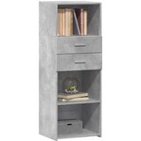  Visoka komoda boja betona 45 x 42,5 x 124 cm konstruirano drvo | shoptok.hr