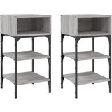 Maison Chic Dvo delni komplet Nočne omarice - Nočne mize siva sonoma 35x34,5x70 cm inženirski les, (21689141) | Shoptok.si