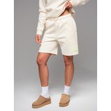 Ombre Unisex sweat shorts with drawstring waist - cream | ePonuda.com