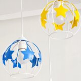  Dečiji luster na sajli STARS 3xE27/15W/230V plava/ružičasta/žuta | Eponuda.com