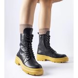 Gemre Black boots on a yellow sole Quennie | Shoptok.si
