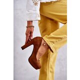 Boto Classic Suede Pumps On Heel Camel Soro | Shoptok.si