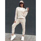 DStreet Komplet damski welurowy VELCOMFY ecru | shoptok.hr