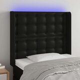  Uzglavlje crno 83x16x118/128 cm od umjetne kože Cijene