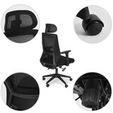 Modern Home ergonomska uredska stolica s okretnim mehanizmom i podesivom visinom – crna | shoptok.hr