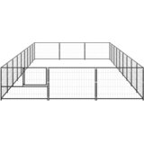  Kavez za pse crni 27 m² čelični | shoptok.hr