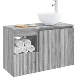  Set namještaja za kupaonicu 2 kom. Siva Sonoma 49.5 x 41 x 80 cm | Shoptok.si