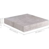  Stenske police 4 kosi betonsko sive 23x23,5x3,8 cm MDF, (20810680) | Shoptok.si