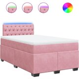 Box spring krevet s madracem ružičasti 120 x 200 cm baršunasti | shoptok.hr
