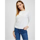 Orsay White Ladies T-shirt with Decorative Details - Women