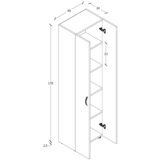 MID.YOU pisarniška omara ulas 5, hrast | Shoptok.si