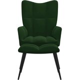  Stolica za opuštanje s osloncem za noge tamnozelena baršunasta | shoptok.hr