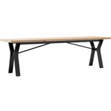 Maison Chic Klubska mizica - kavna mizica - Nizka mizica Y okvir 160x40x45,5cm trdna borovina lito železo, (21752359) Cene