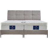 MID.YOU POSTELJA BOXSPRING 180 cm x 200 cm , tekstil, leseni material siva | Shoptok.si