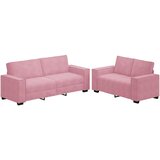  Dvodijelni set sofa s jastucima, ružičasti baršun | shoptok.hr