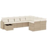  10-dijelni set vrtnih sofa s jastucima bež od poliratana | shoptok.hr
